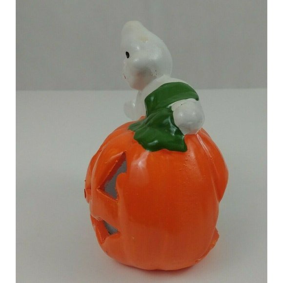 Vtg Robert Alan Candle Company 5" Tall Ghost Votive Lamp In Original Box #80023 - Picture 9 of 11